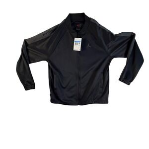 Jordan Mens Track Jacket Black Full Zip Gym Athletic Activewear Size M